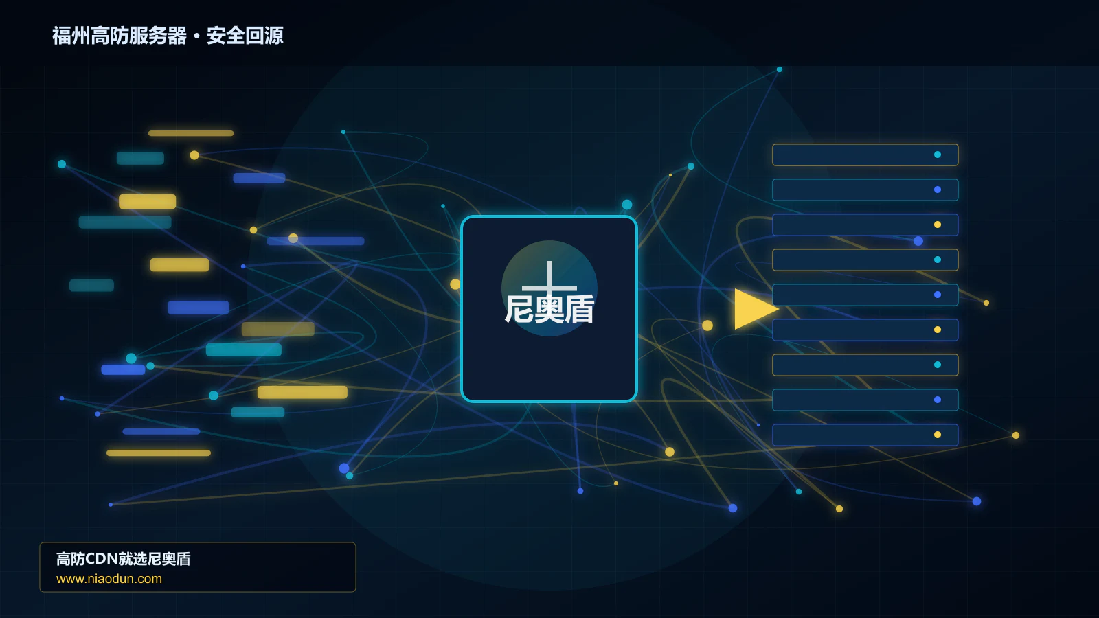 福州高防服务器路由调度与安全回源图