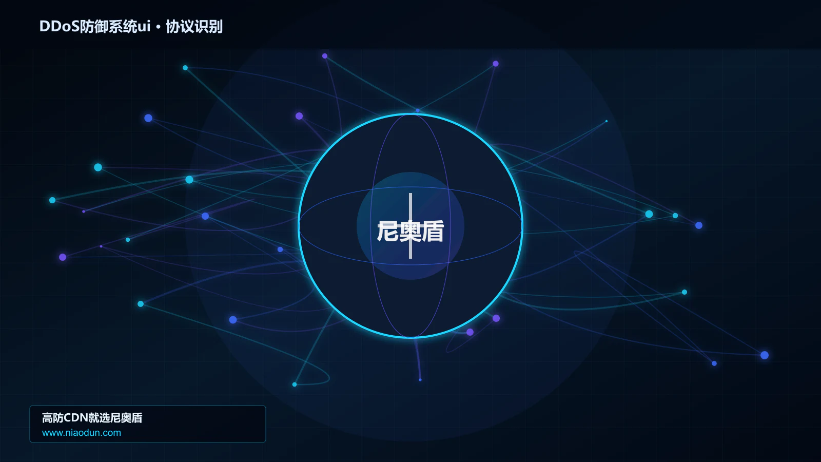 DDoS防御系统ui协议识别与节点防护图