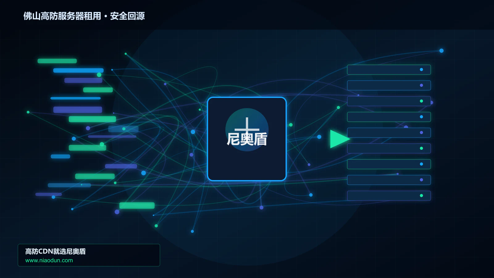 佛山高防服务器租用路由调度与安全回源图