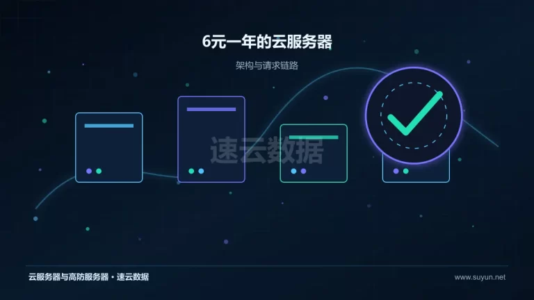 6元一年的云服务器云服务器架构与流量路径图