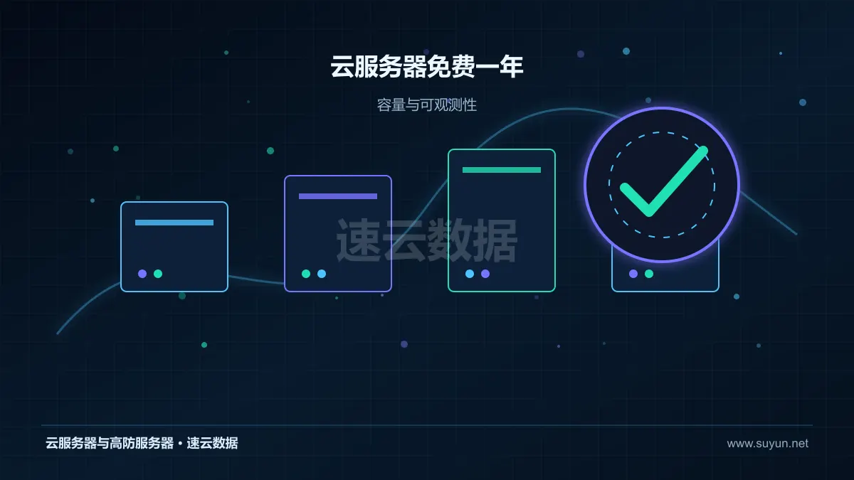 云服务器免费一年计算存储网络资源监控图